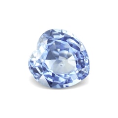 Natural Certified 1.62-Carat VVS-Clarity Heart shape Pastel Blue Ceylon Sapphire with Regular Heat Treatment No Additional Elements Added