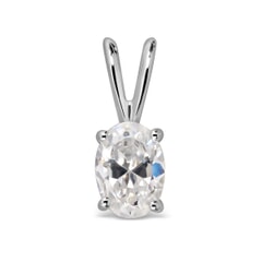 14K Gold White Sapphire Pendant
