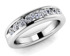 18KT Gold Ten Stone Diamond Anniversary Ring