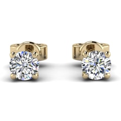Classic Four Prong Diamond Studs In 18KT Gold