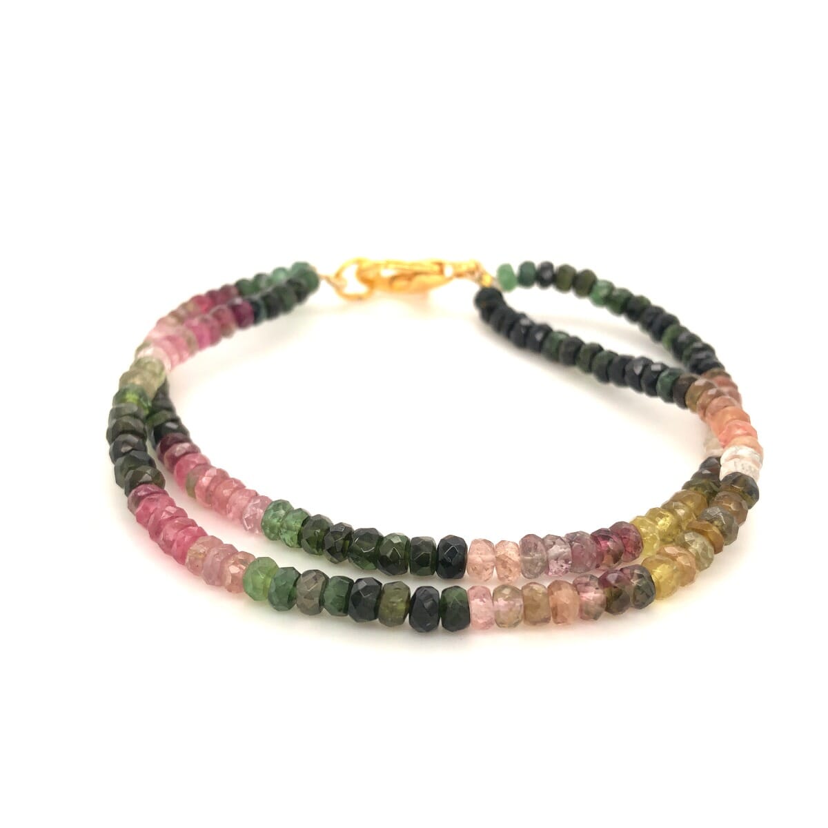 46.79 Ctw Natural Tourmaline Bead Bracelet 6.50 Inches