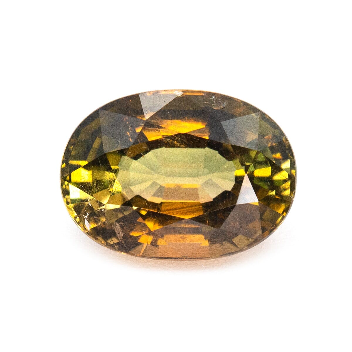 2.85-Carat VVS-Clarity Madagascar Bi-Color Champagne Green Tourmaline