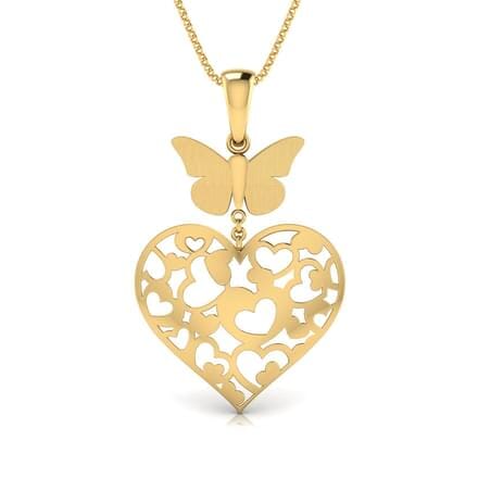 18k Gold Weight 2.69 grams Heart Pendant