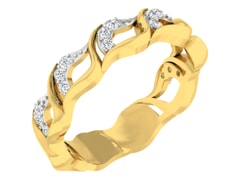 18KT Gold and 0.21 Carat F Color VS Clarity Diamond Ring