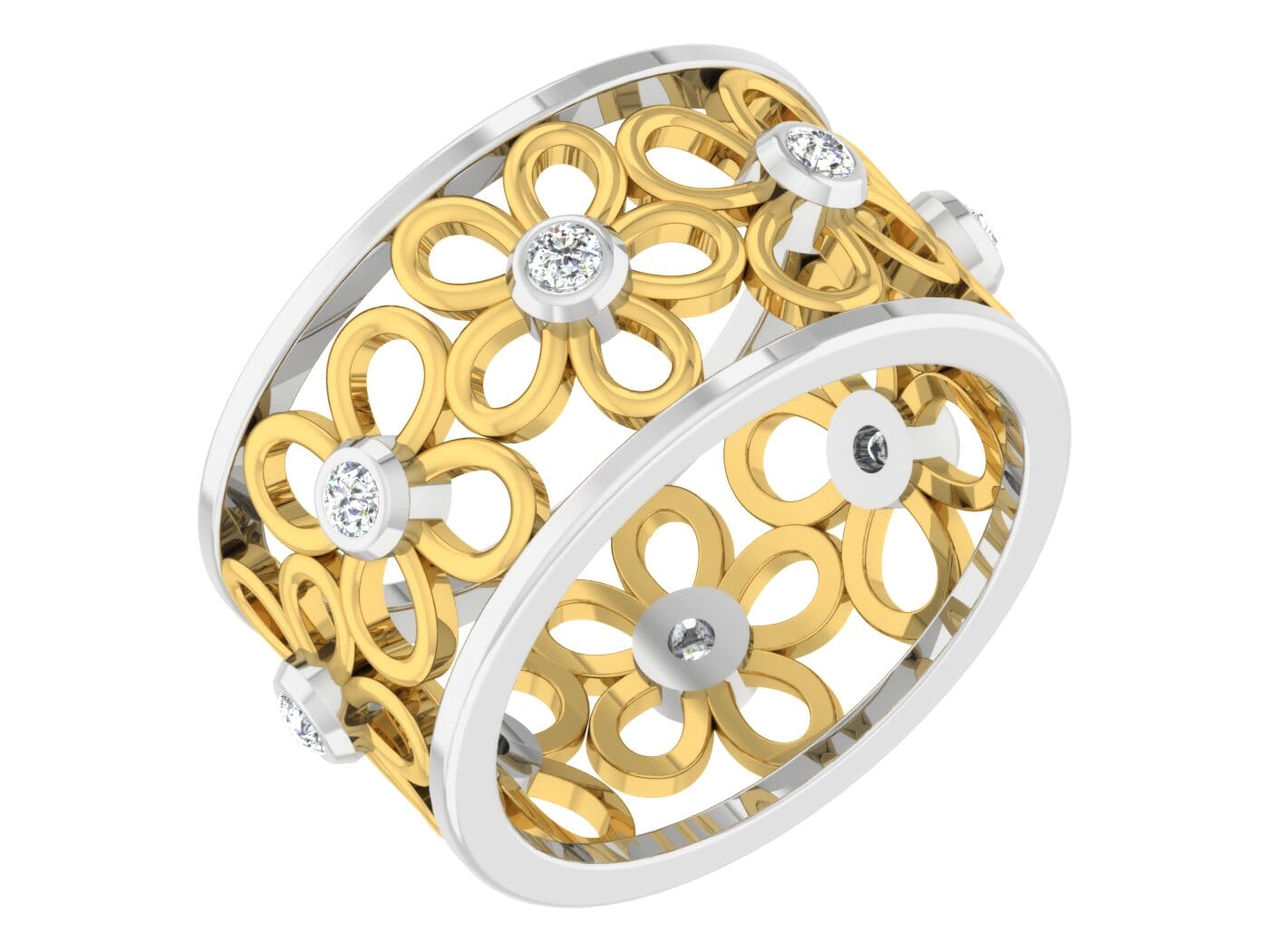 18KT Gold and 0.17 Carat F Color VS Clarity Diamond Ring