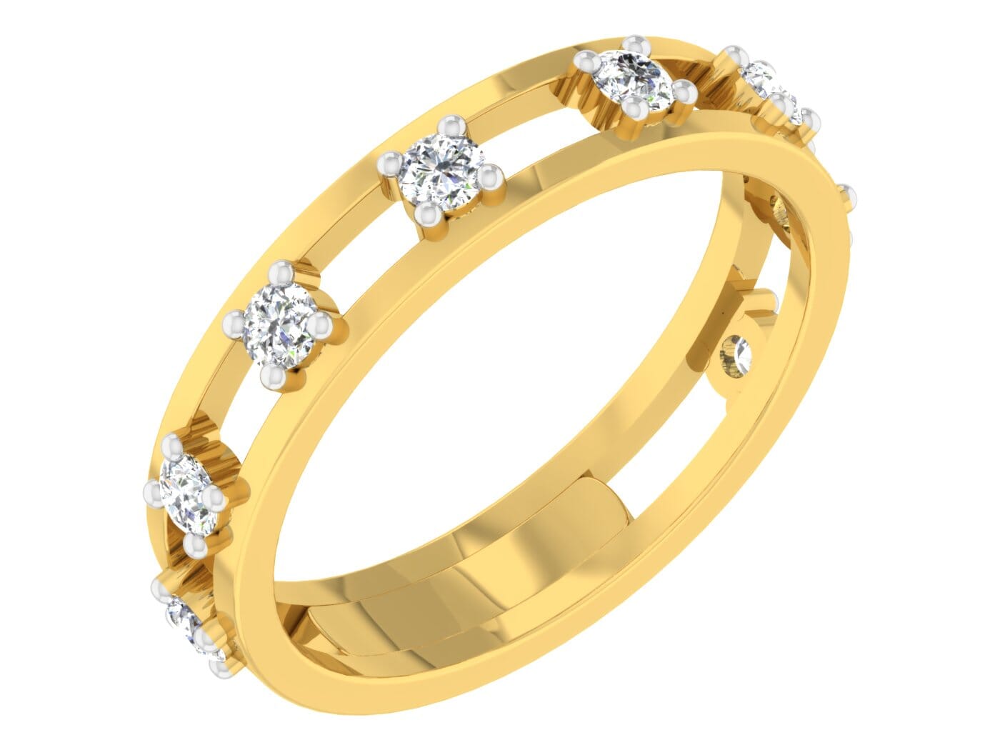 18KT Gold and 0.28 Carat F Color VS Clarity Diamond Ring