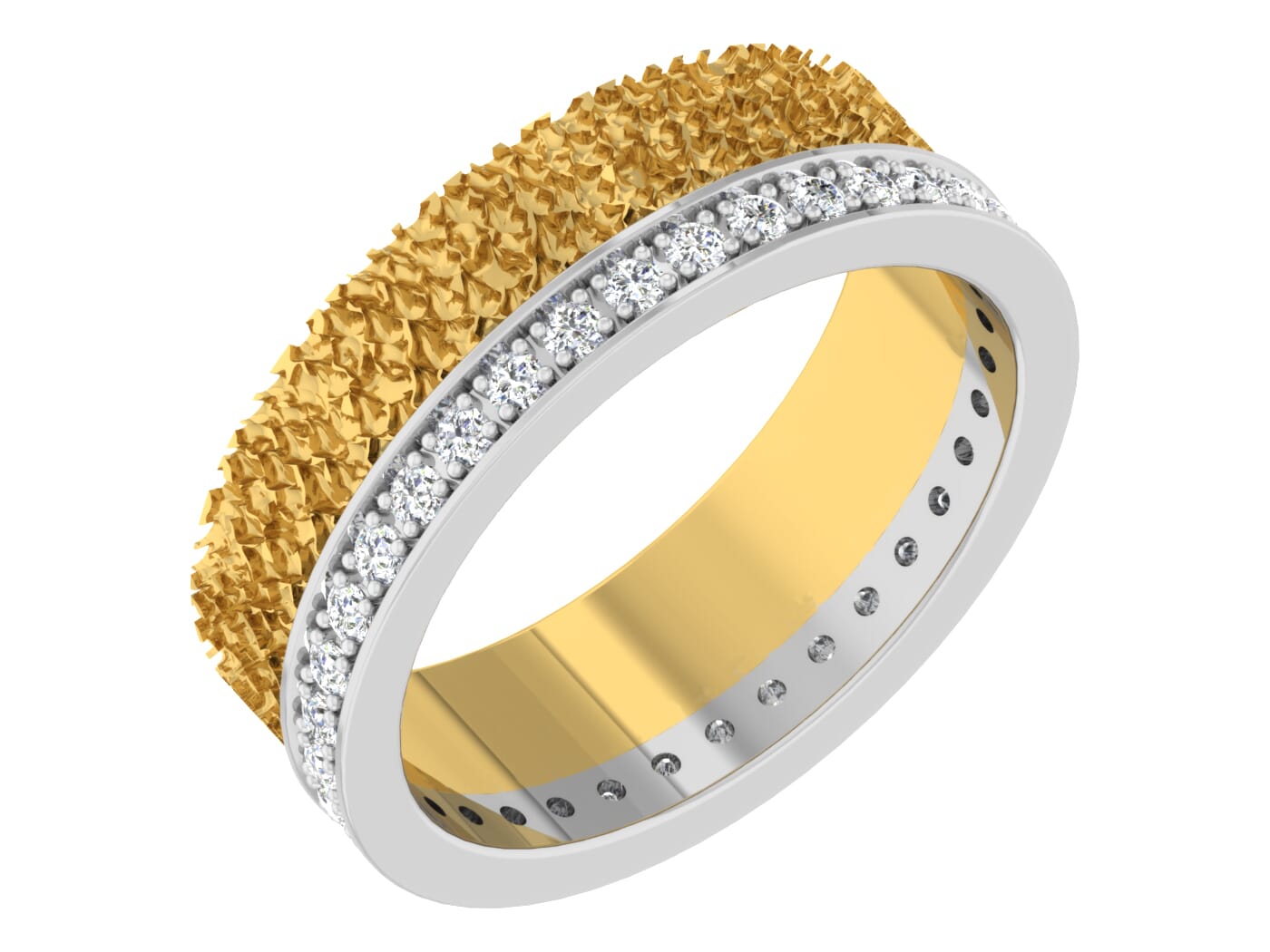 18KT Gold and 0.36 Carat F Color VS Clarity Diamond Ring