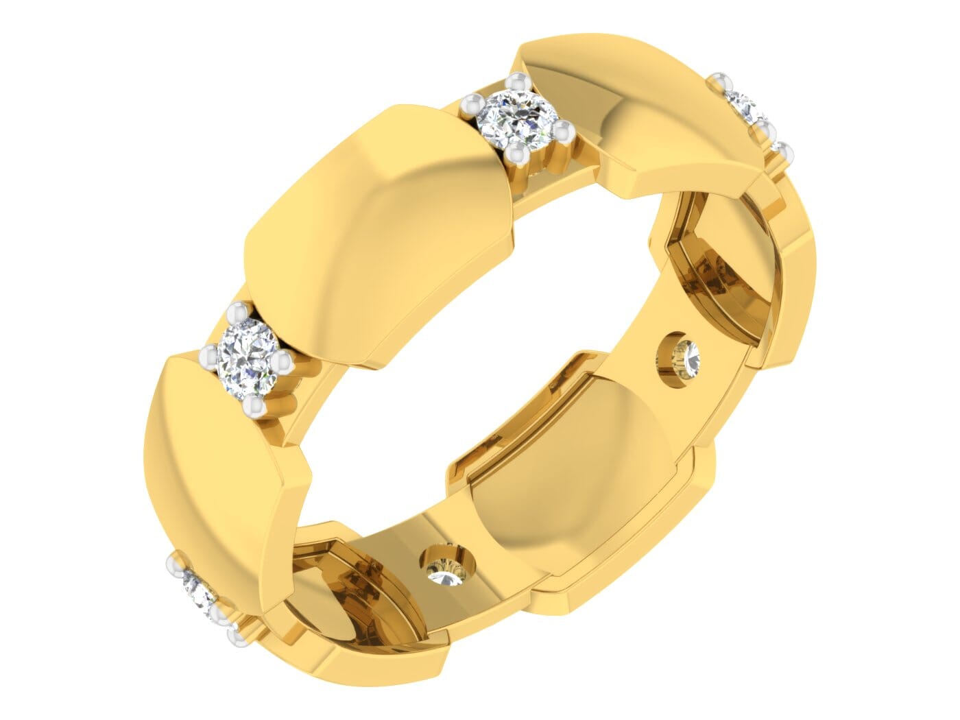 18KT Gold and 0.21 Carat F Color VS Clarity Diamond Ring