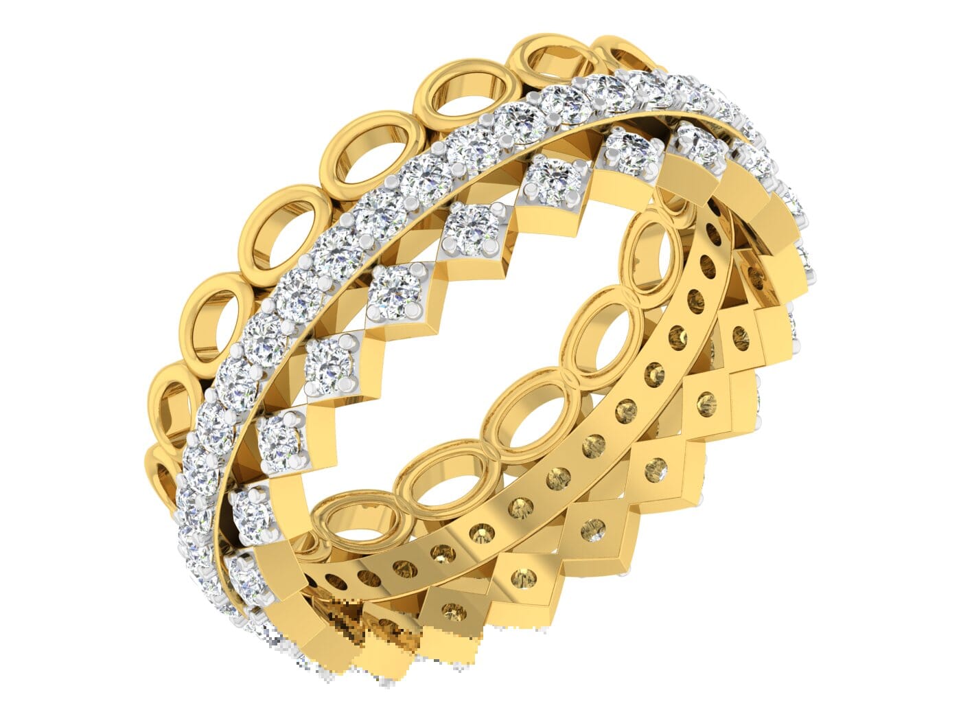 18KT Gold and 0.59 Carat F Color VS Clarity Diamond Ring