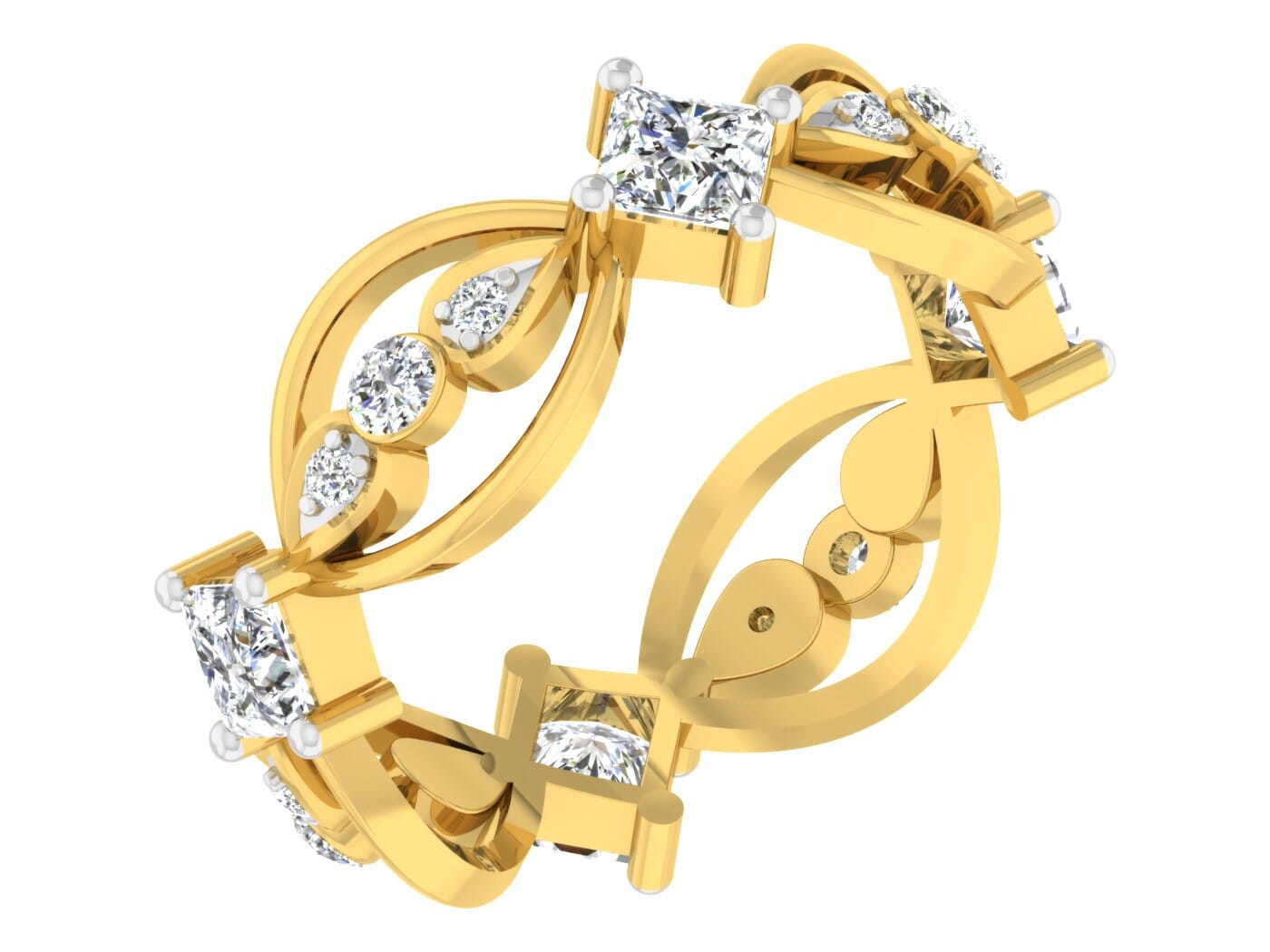 18KT Gold and 0.10 Carat F Color VS Clarity Diamond Ring