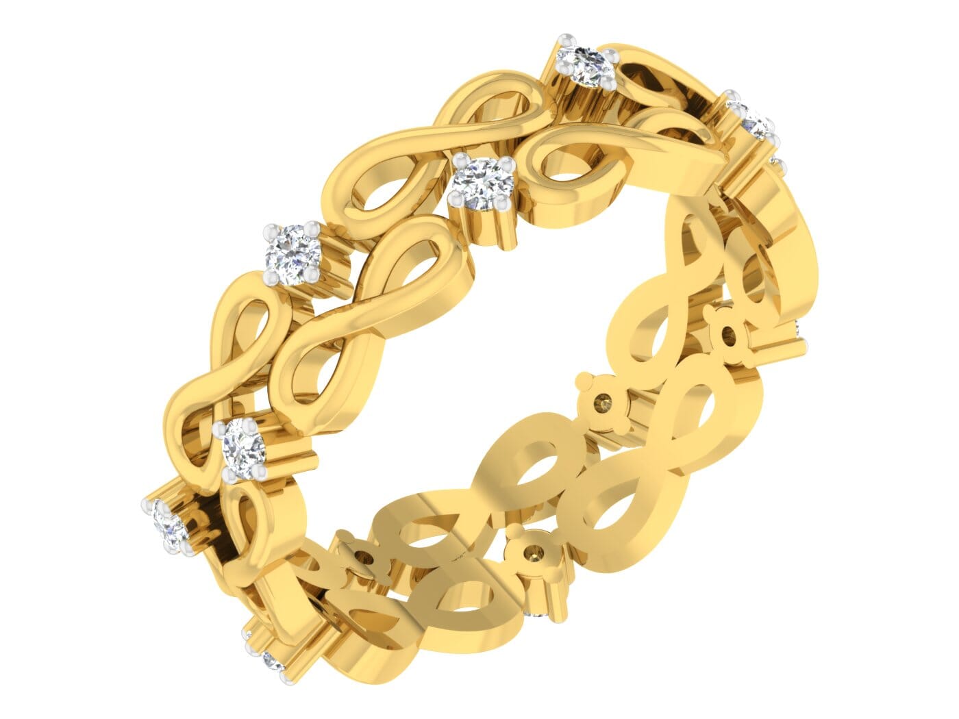 18KT Gold and 0.17 Carat F Color VS Clarity Diamond Ring