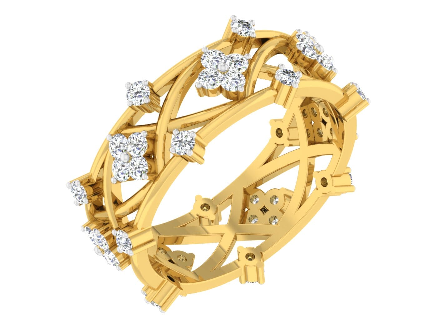 18KT Gold and 0.50 Carat F Color VS Clarity Diamond Ring