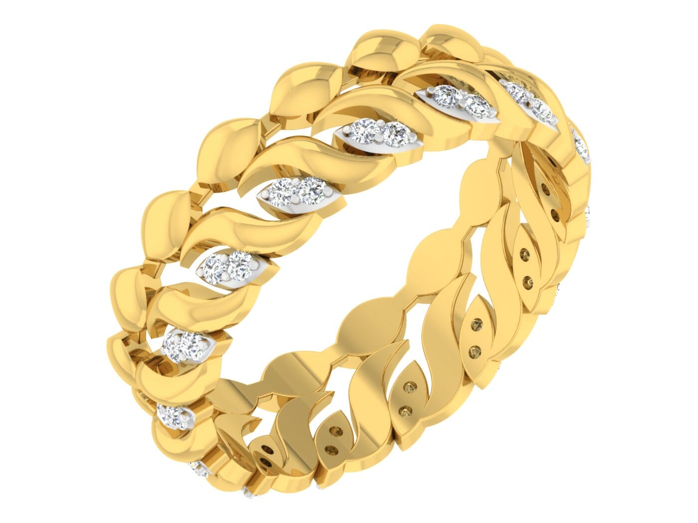 18KT Gold and 0.18 Carat F Color VS Clarity Diamond Ring