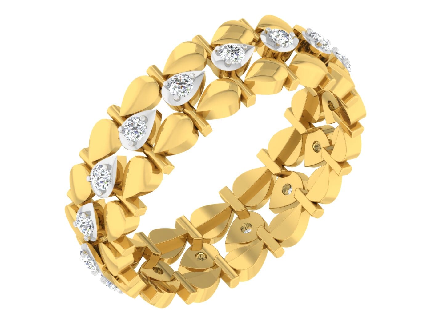 18KT Gold and 0.22 Carat F Color VS Clarity Diamond Ring