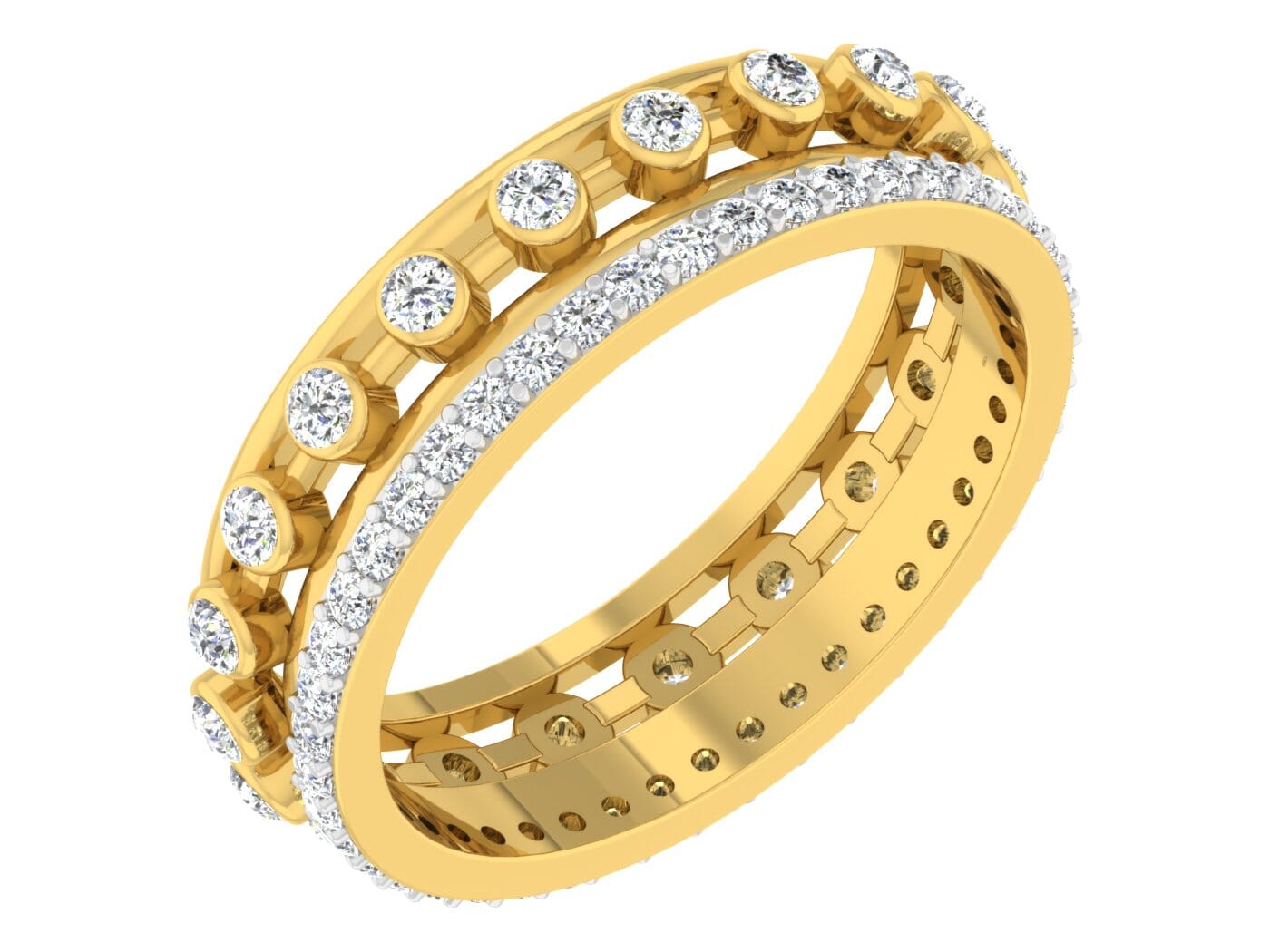 18KT Gold and 0.64 Carat F Color VS Clarity Diamond Ring