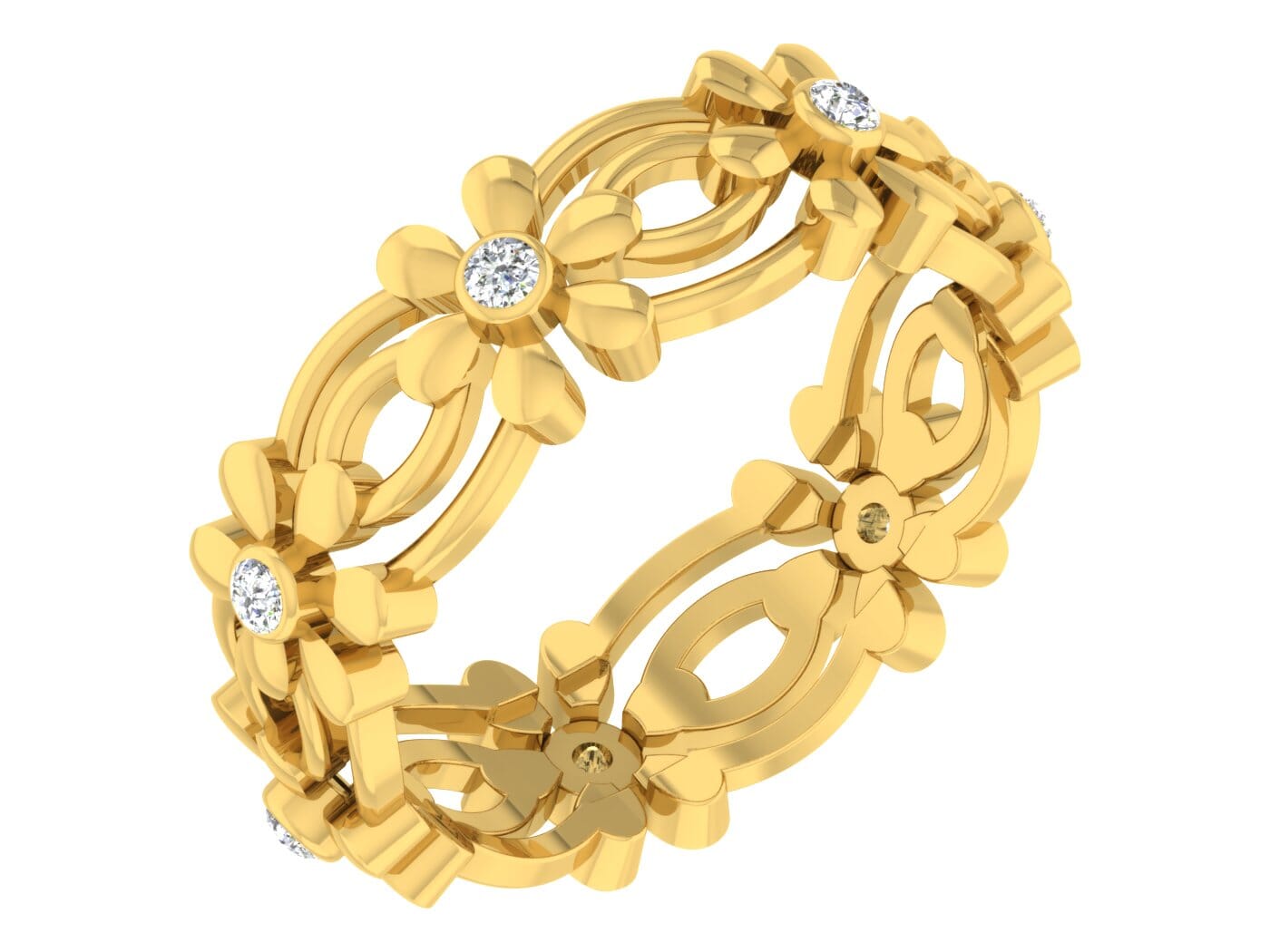 18KT Gold and 0.10 Carat F Color VS Clarity Diamond Ring