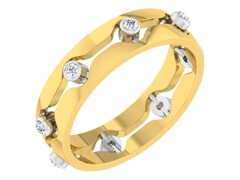 18KT Gold and 0.11 Carat F Color VS Clarity Diamond Ring