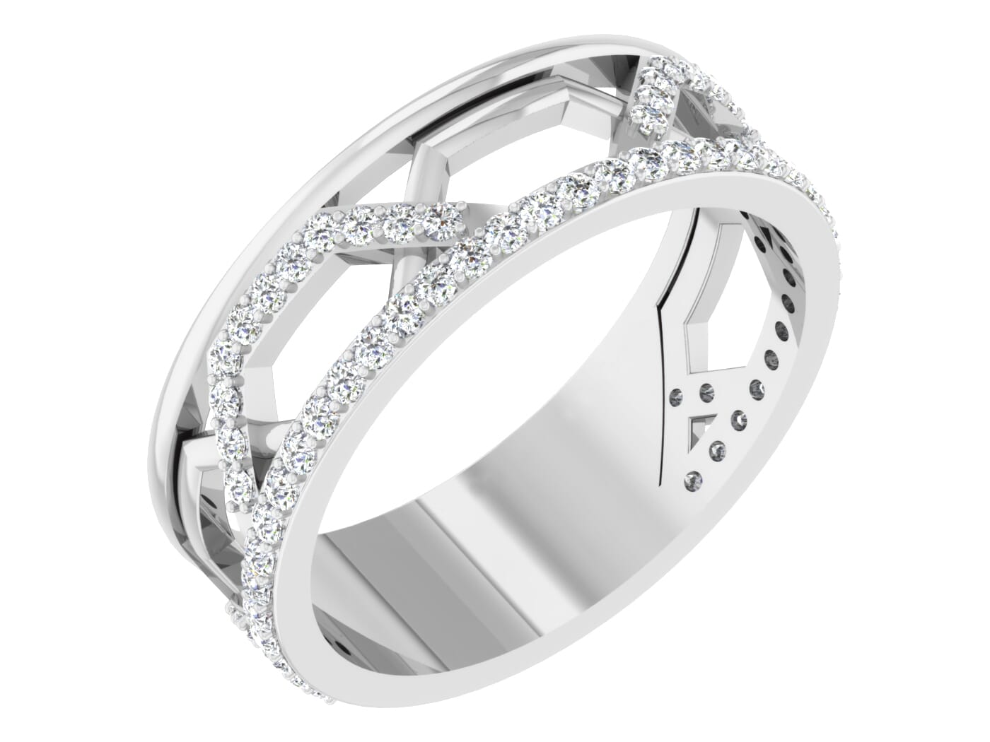 18KT Gold and 0.45 Carat F Color VS Clarity Diamond Ring