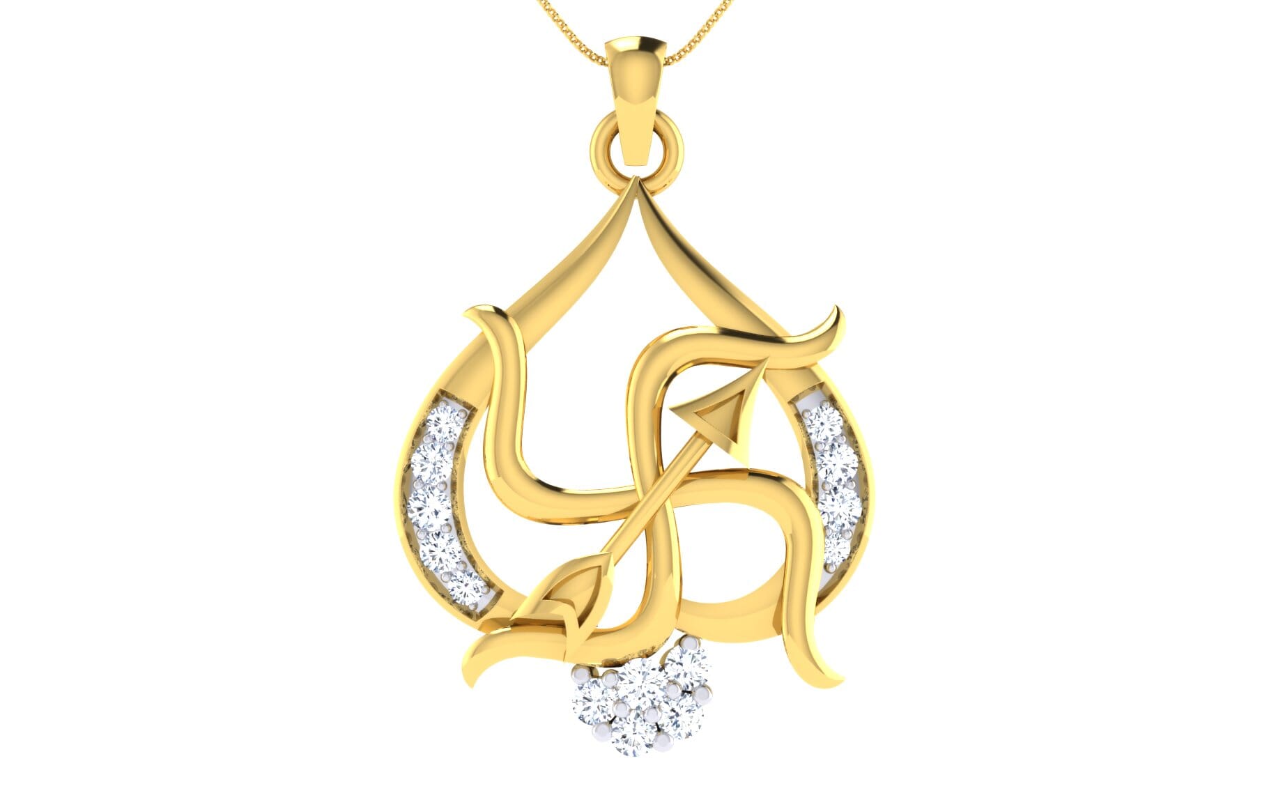 Gold and 0.27 Carat Diamond Pendant