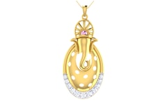 Gold and 0.24 Carat Diamond Pendant