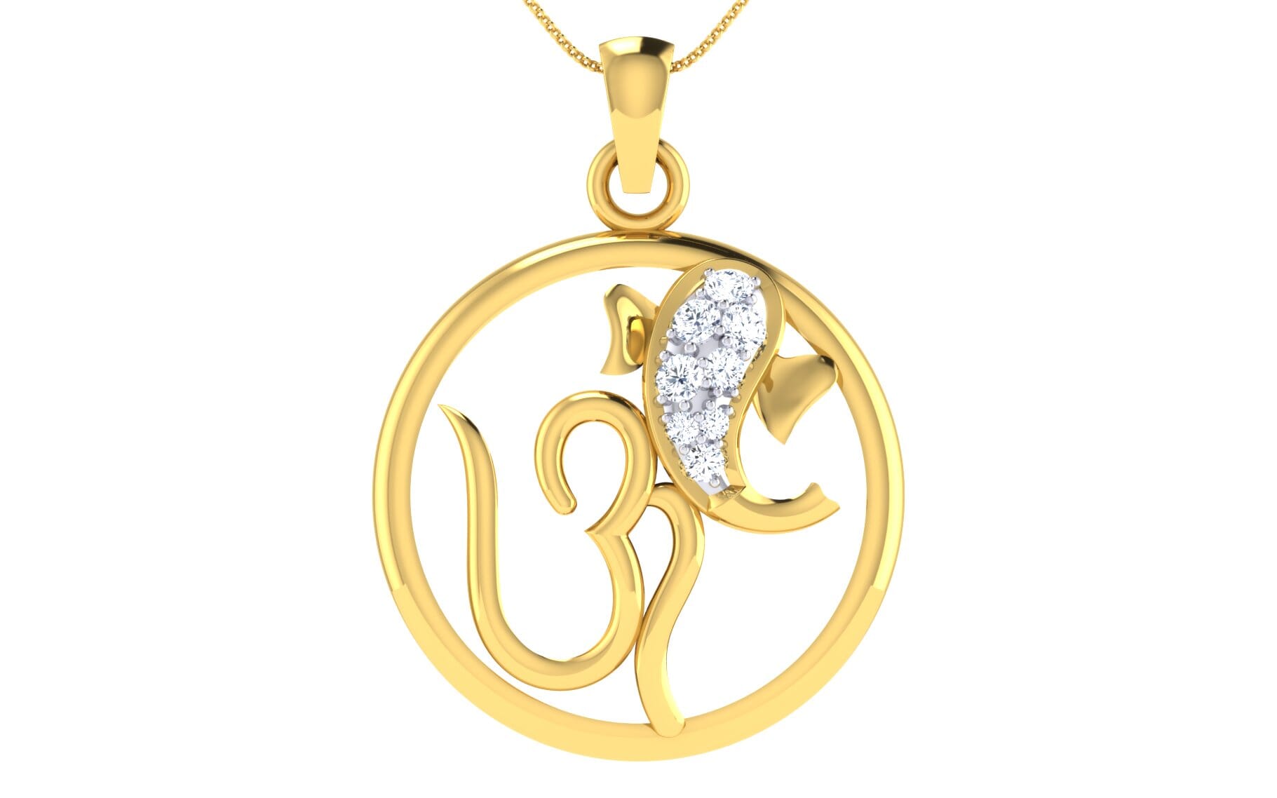 Gold and 0.14 Carat Diamond Pendant