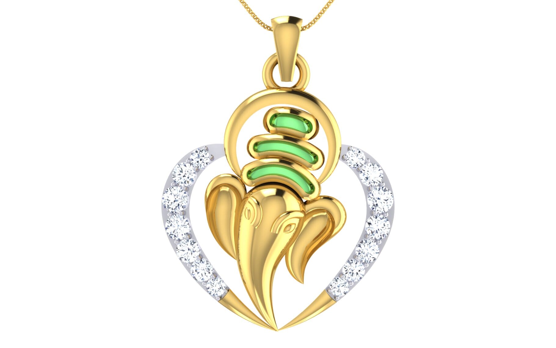 Gold and 0.32 Carat Diamond Pendant