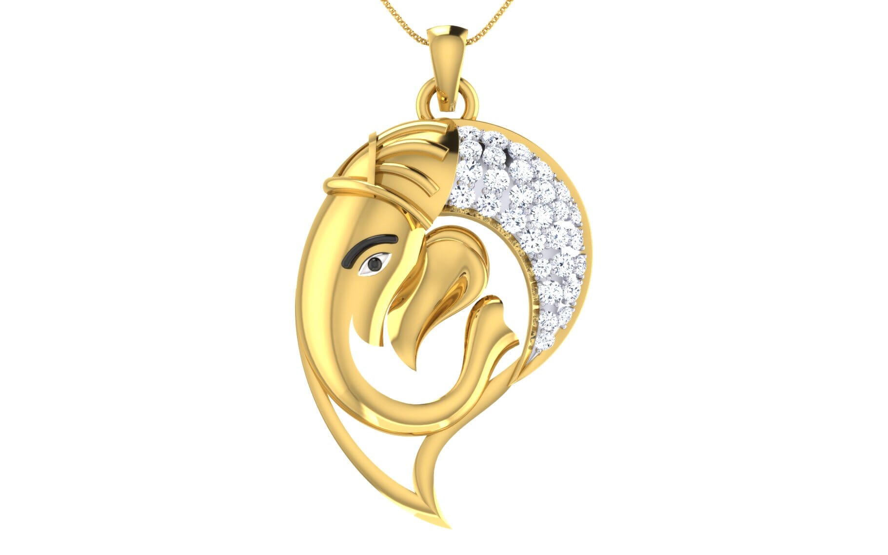 Gold and 0.39 Carat Diamond Pendant
