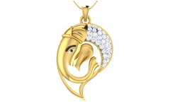 Gold and 0.39 Carat Diamond Pendant