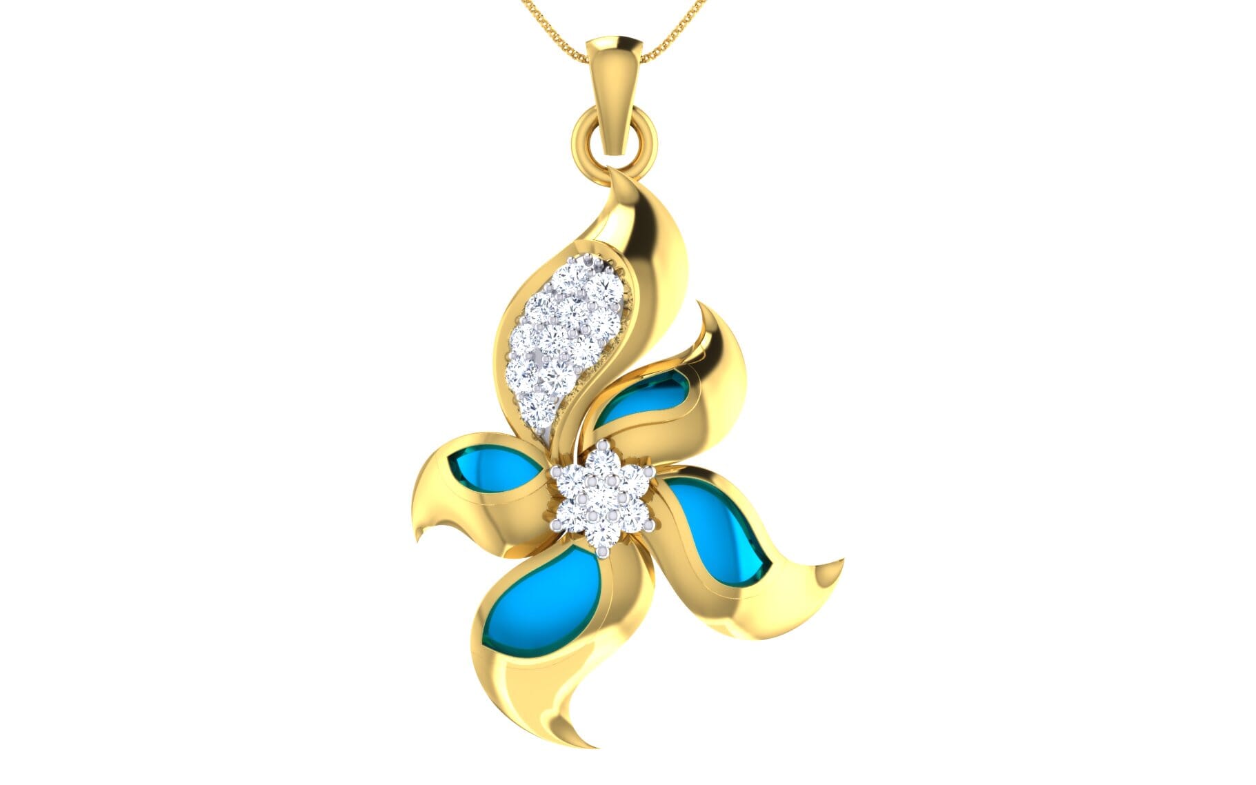 Gold and 0.26 Carat Diamond Pendant