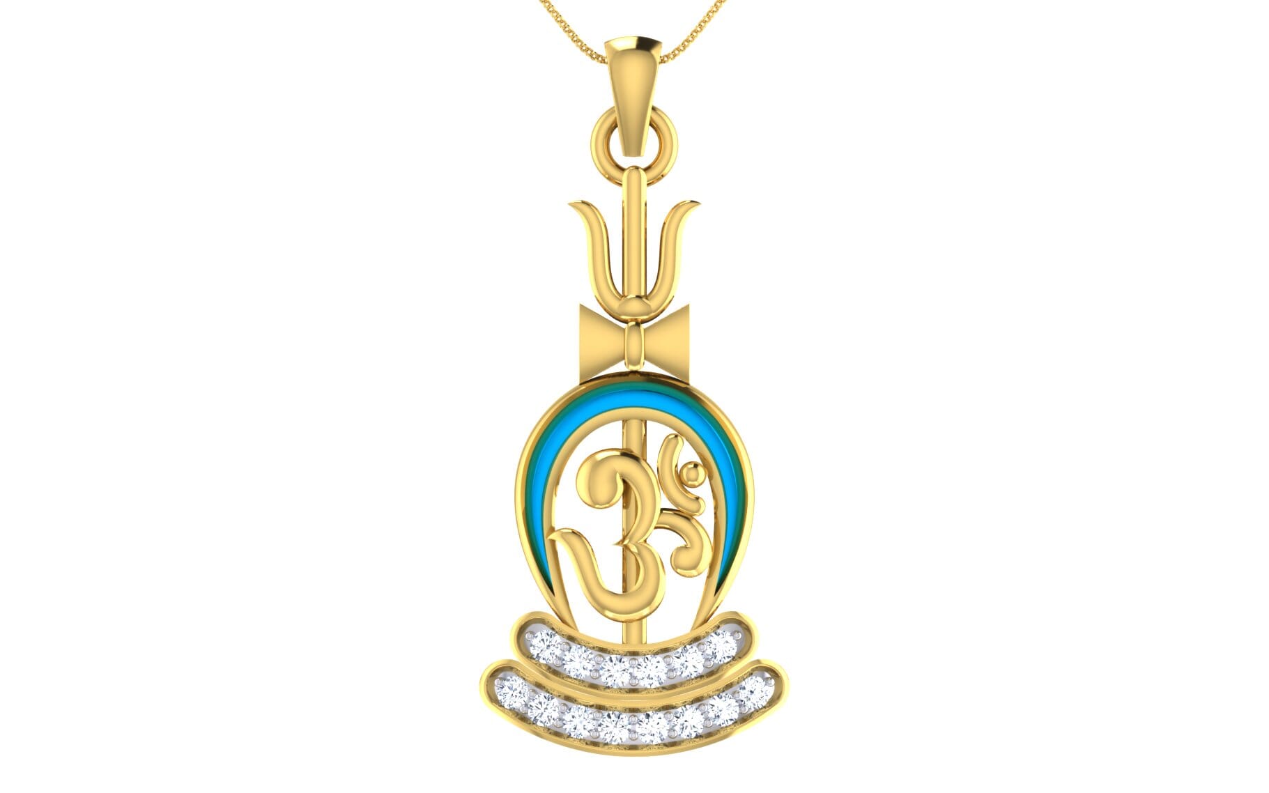 Gold and 0.21 Carat Diamond Pendant