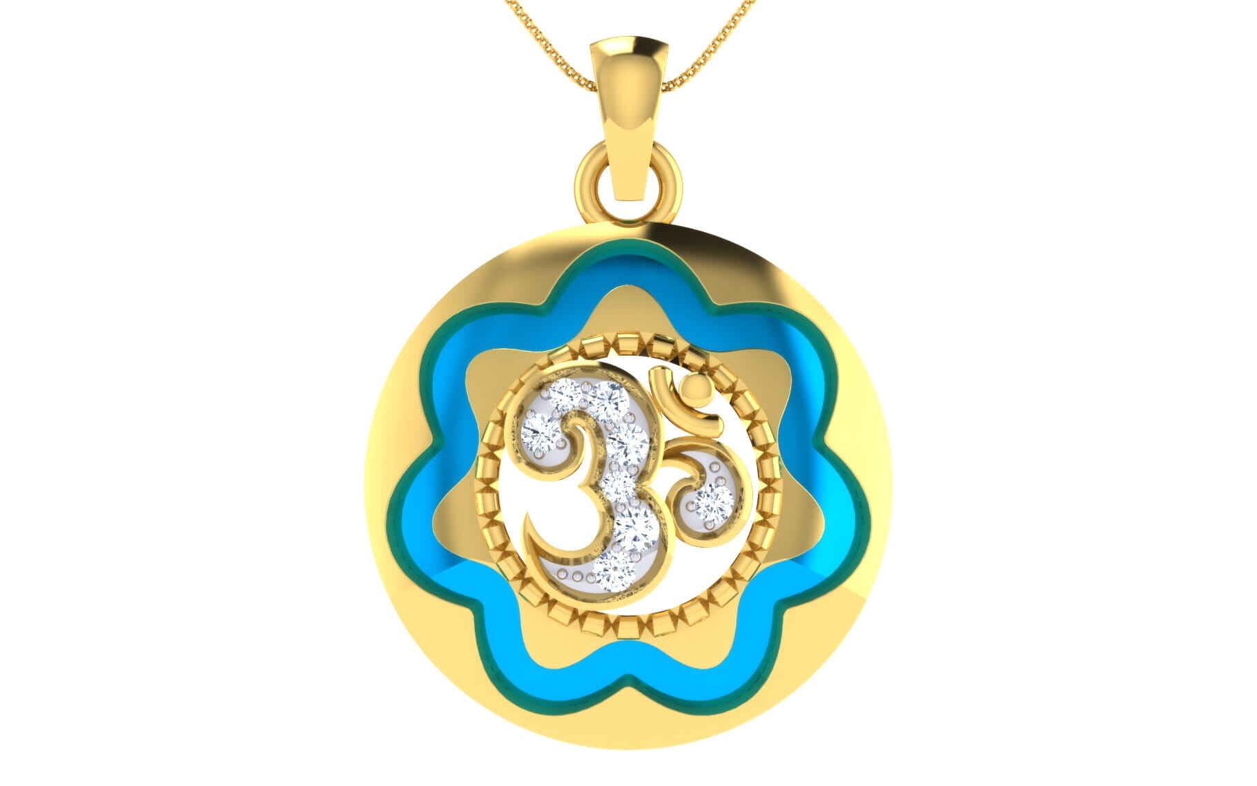 Gold and 0.11 Carat Diamond Pendant