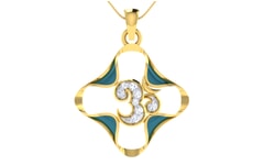 Gold and 0.11 Carat Diamond Pendant