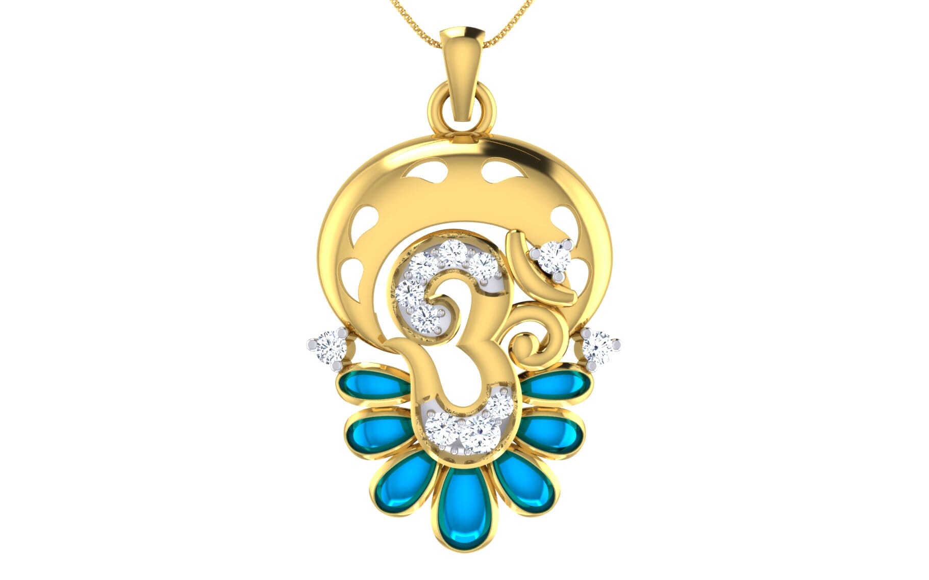 Gold and 0.20 Carat Diamond Pendant