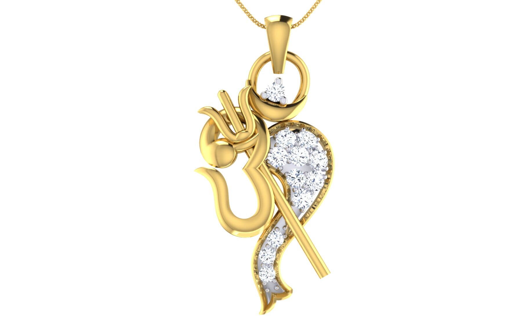 Gold and 0.27 Carat Diamond Pendant