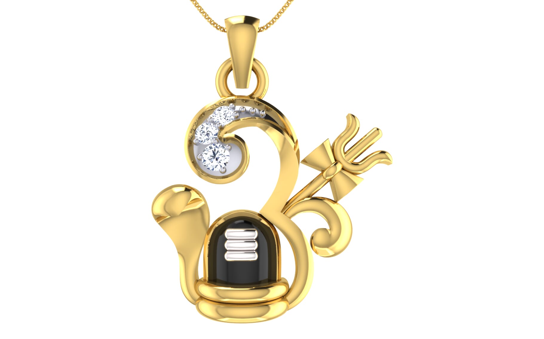 Gold and 0.07 Carat Diamond Pendant