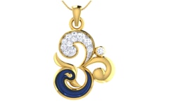 Gold and 0.19 Carat Diamond Pendant