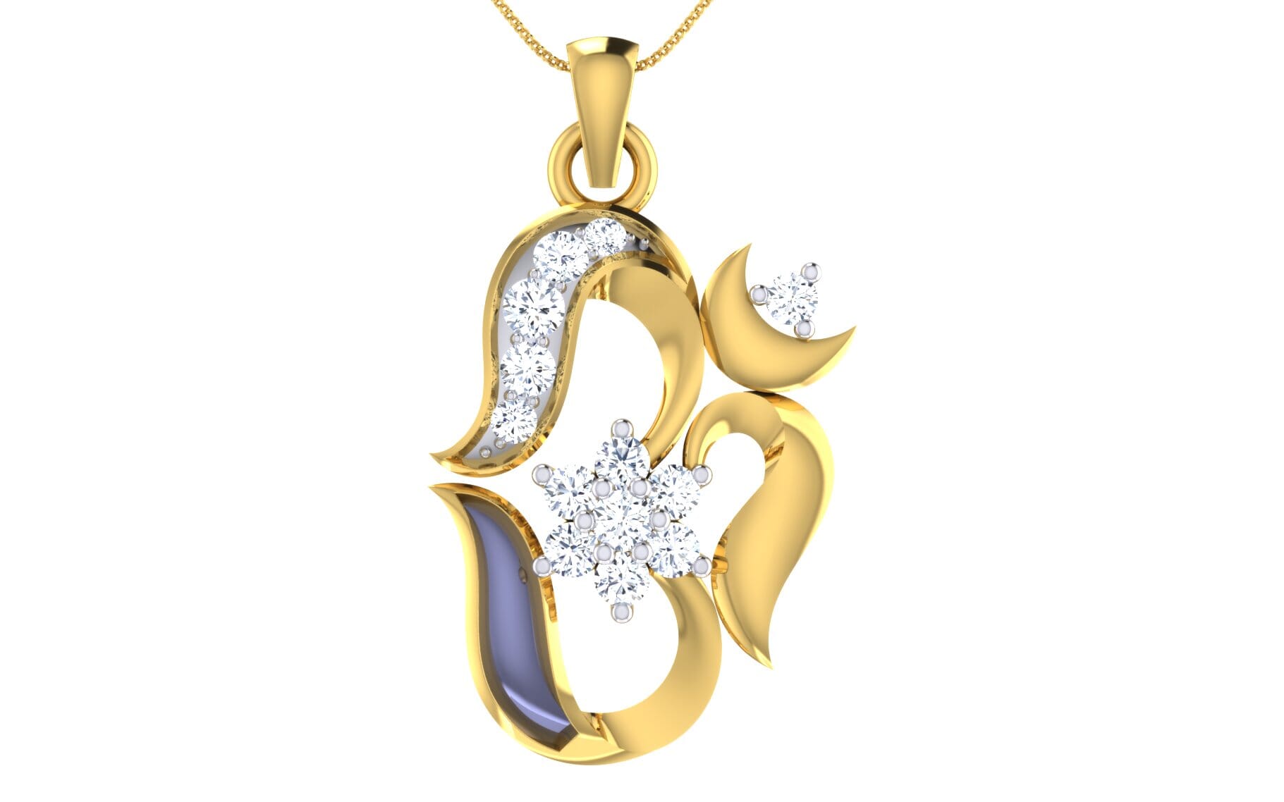 Gold and 0.31 Carat Diamond Pendant