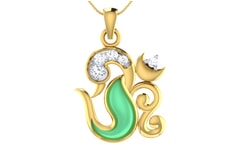 Gold and 0.13 Carat Diamond Pendant