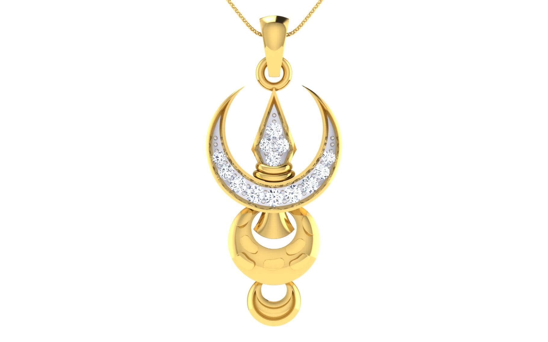 Gold and 0.15 Carat Diamond Pendant