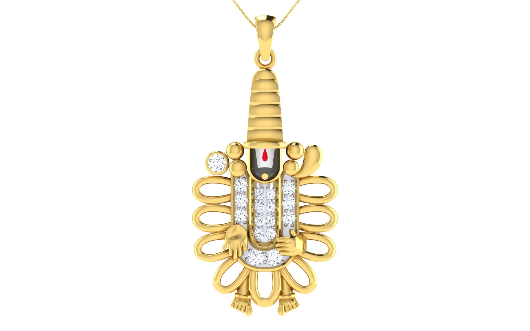 Gold and 0.20 Carat Diamond Pendant