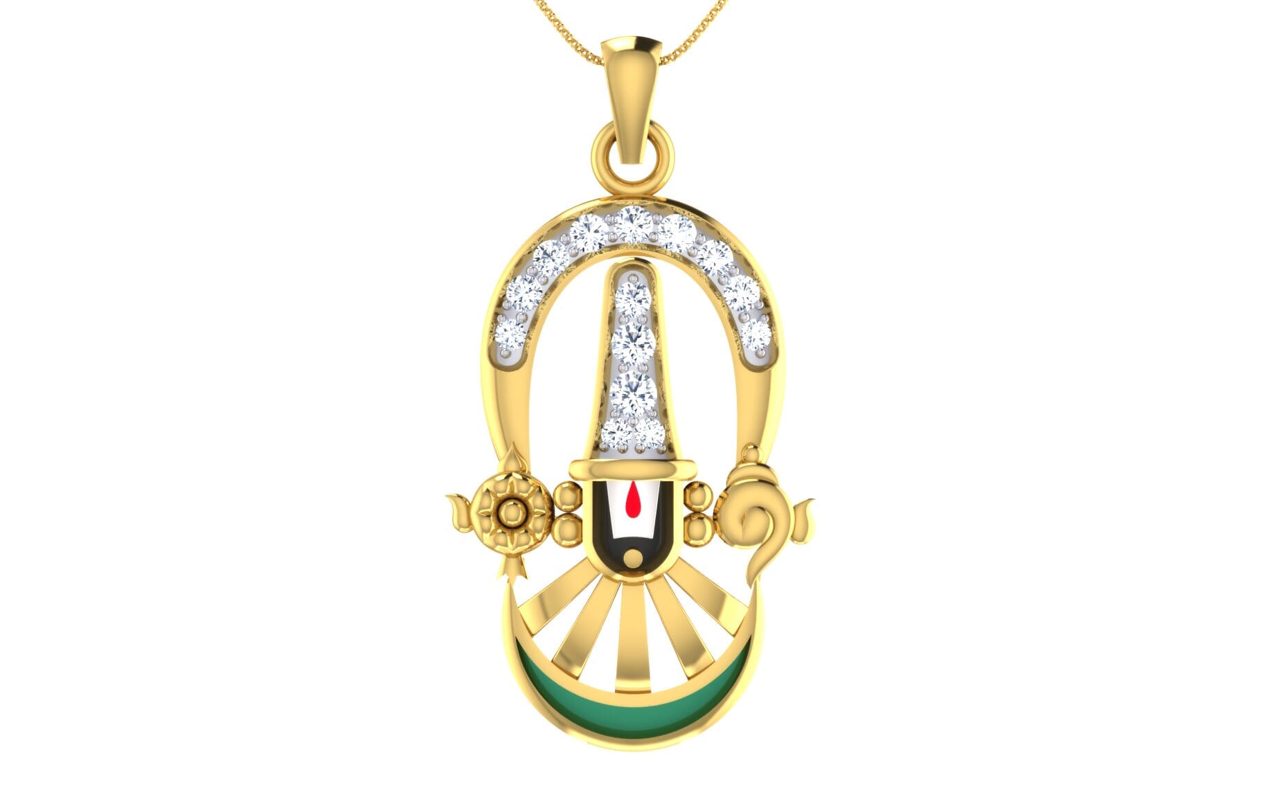 Gold and 0.21 Carat Diamond Pendant