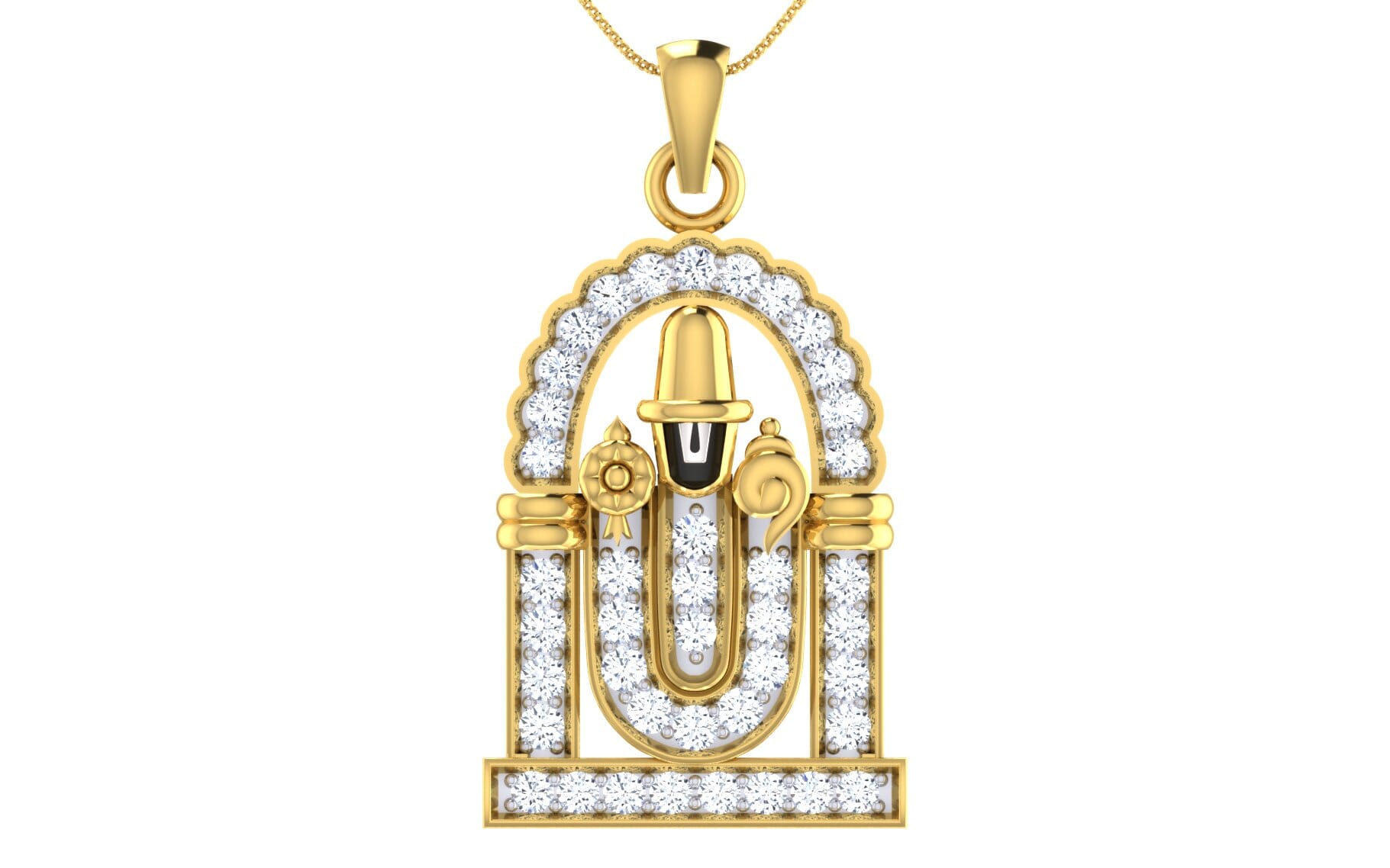 Gold and 0.53 Carat Diamond Pendant