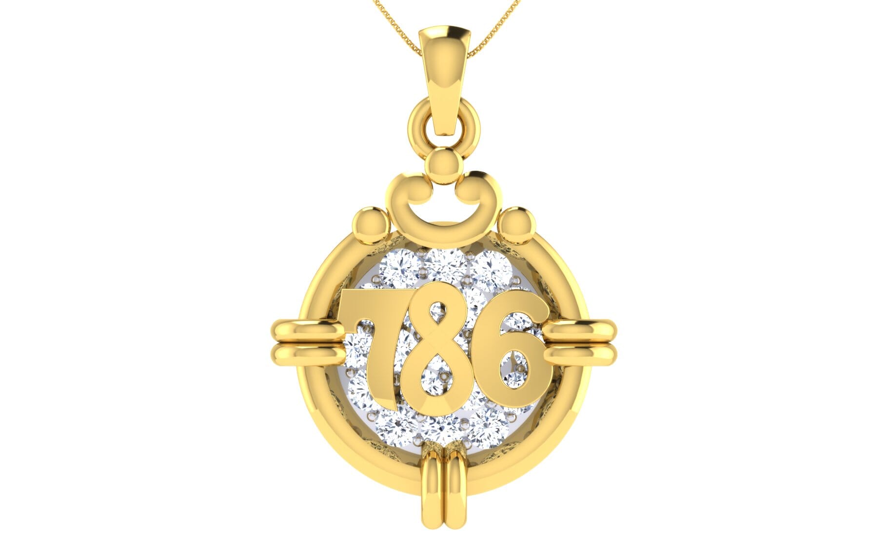 Gold and 0.44 Carat Diamond Pendant