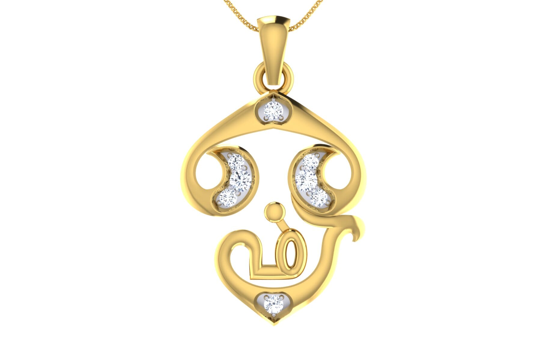 Gold and 0.11 Carat Diamond Pendant