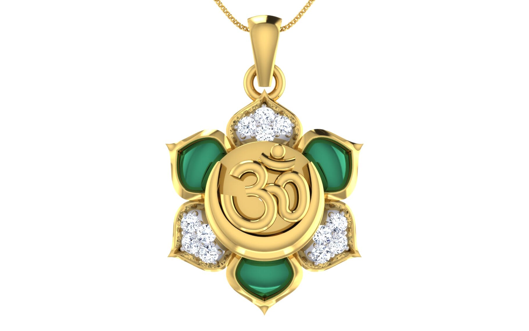 Gold and 0.16 Carat Diamond Pendant