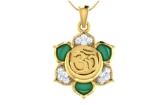 Gold and 0.16 Carat Diamond Pendant