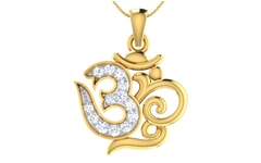 Gold and 0.18 Carat Diamond Pendant