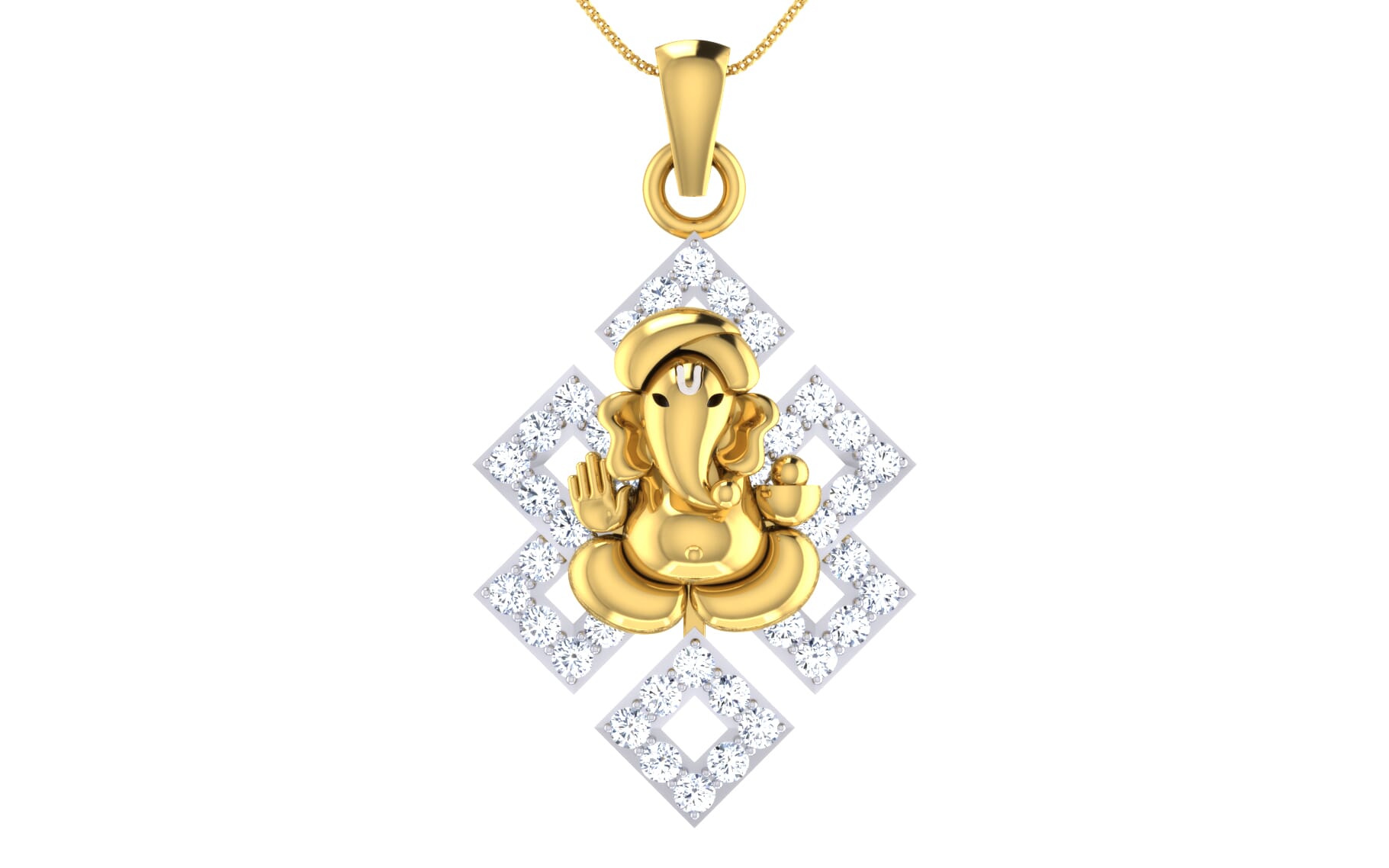 Gold and 0.55 Carat Diamond Pendant