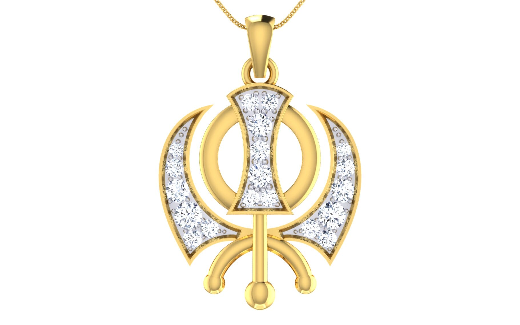Gold and 0.34 Carat Diamond Pendant
