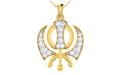 Gold and 0.34 Carat Diamond Pendant